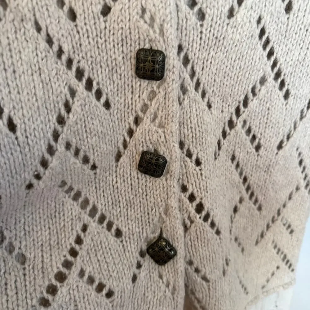 Free People Peplum Eyelet Cardigan